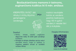 Dėl nitratų ir nitritų tyrimų geriamajame vandenyje